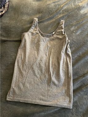 Mossimo Supply Co. Heather Gray Scoop Neck Tank Top